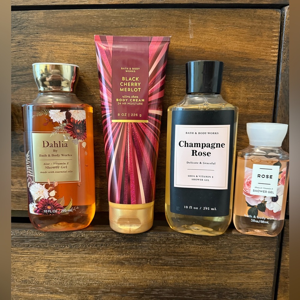 Bath & Body Works body cream and body wash